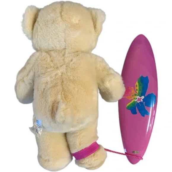 VTG 2005 Build-A-Bear “Lil' Vanilla Cub” with Purple Aloha Surfboard - Picture 2 of 4